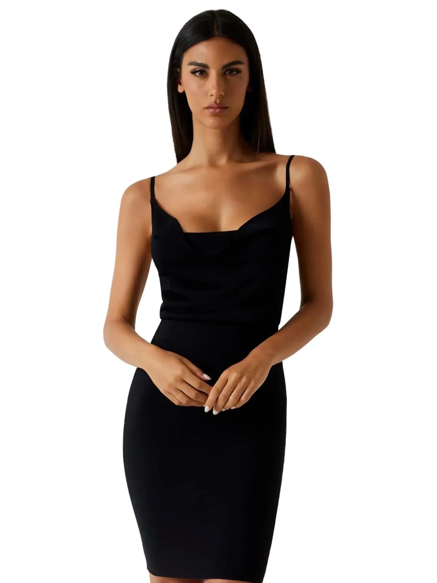 ABITO DONNA - GUESS APPAREL NERO - W6GK83 Z0686