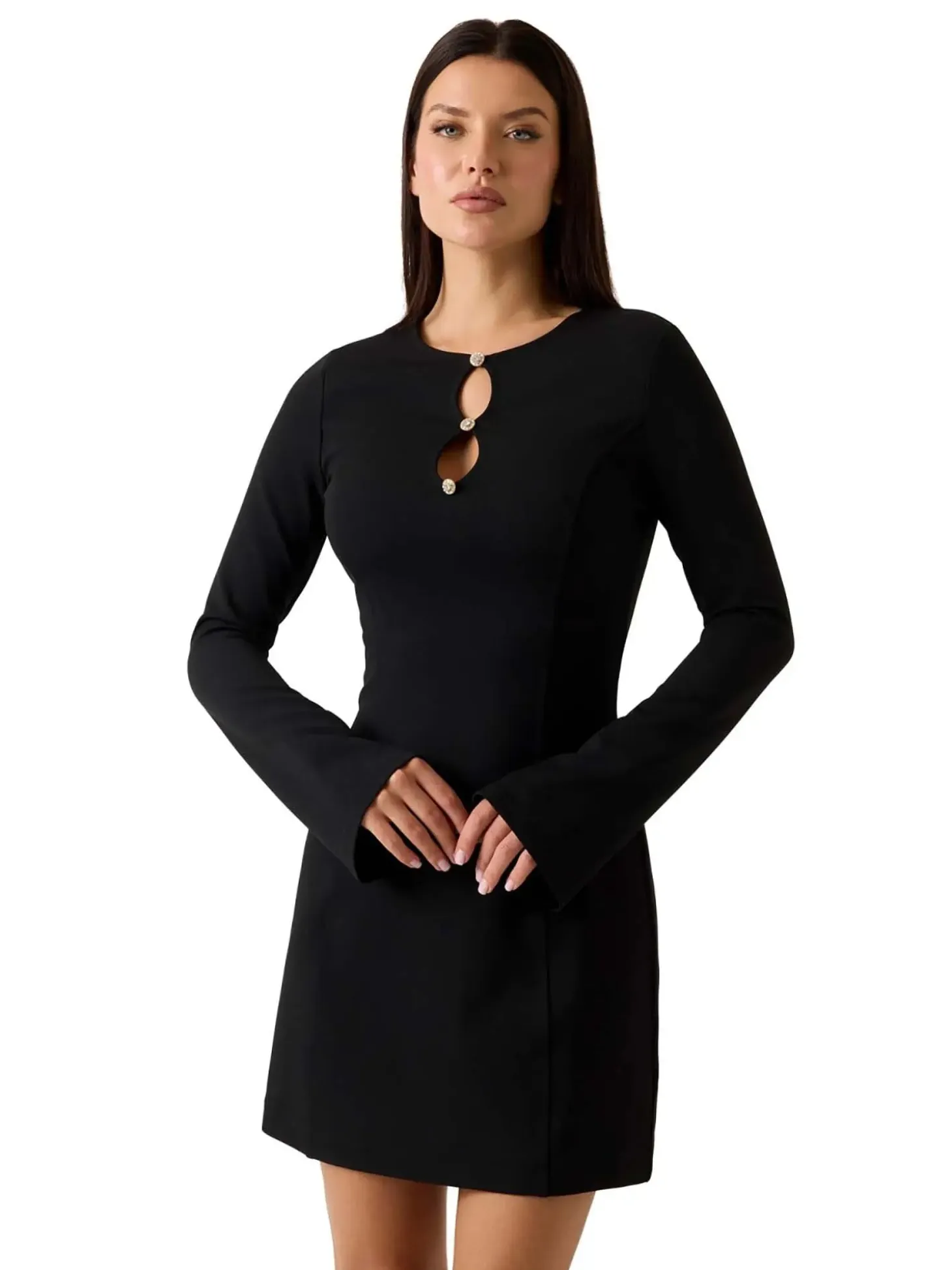 ABITO DONNA - GUESS APPAREL NERO - W6YK16 K4369