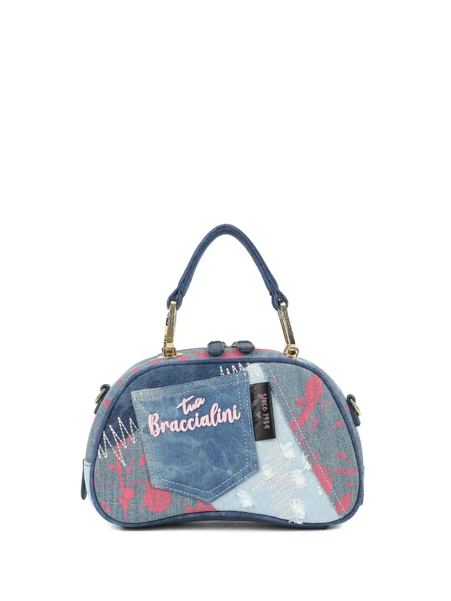 BORSA A MANO DONNA - BRACCIALINI BLU - B19116-TY