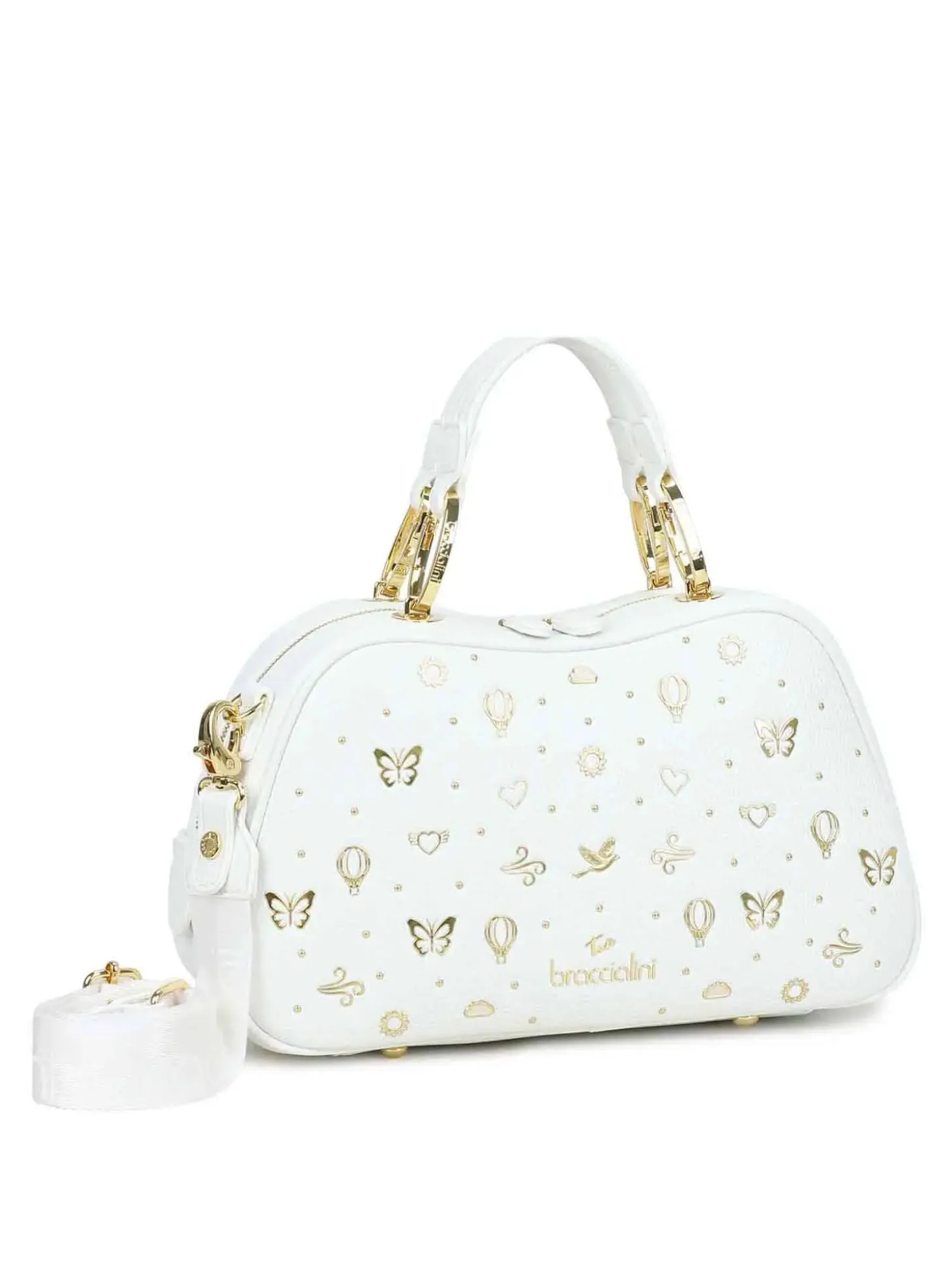 BORSA A MANO DONNA - BRACCIALINI BIANCO - B19113-YY