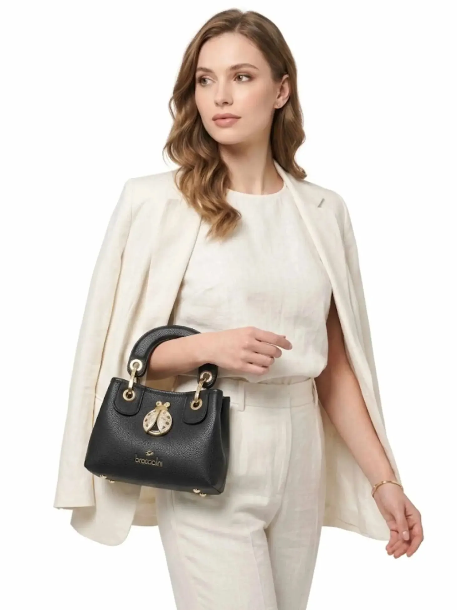 BORSA A MANO DONNA - BRACCIALINI NERO - B18852-YY