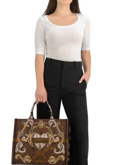 BORSA A MANO DONNA - BRACCIALINI MARRONE - B19280-TY