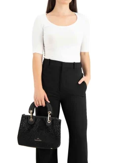 BORSA A MANO DONNA - BRACCIALINI NERO - B19241-YY