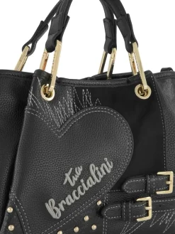 BORSA A MANO DONNA - BRACCIALINI NERO - B19200-YY