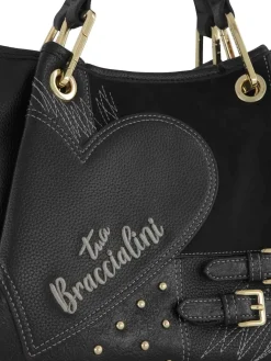 BORSA A MANO DONNA - BRACCIALINI NERO - B19201-YY