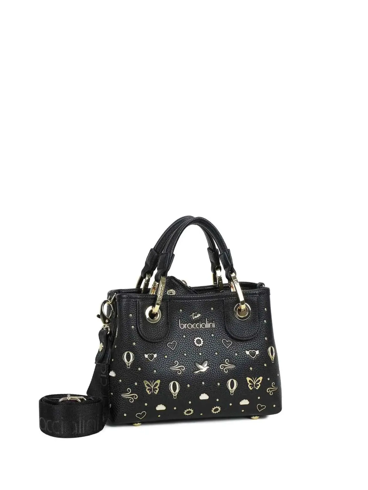 BORSA A MANO DONNA - BRACCIALINI NERO - B18883-YY