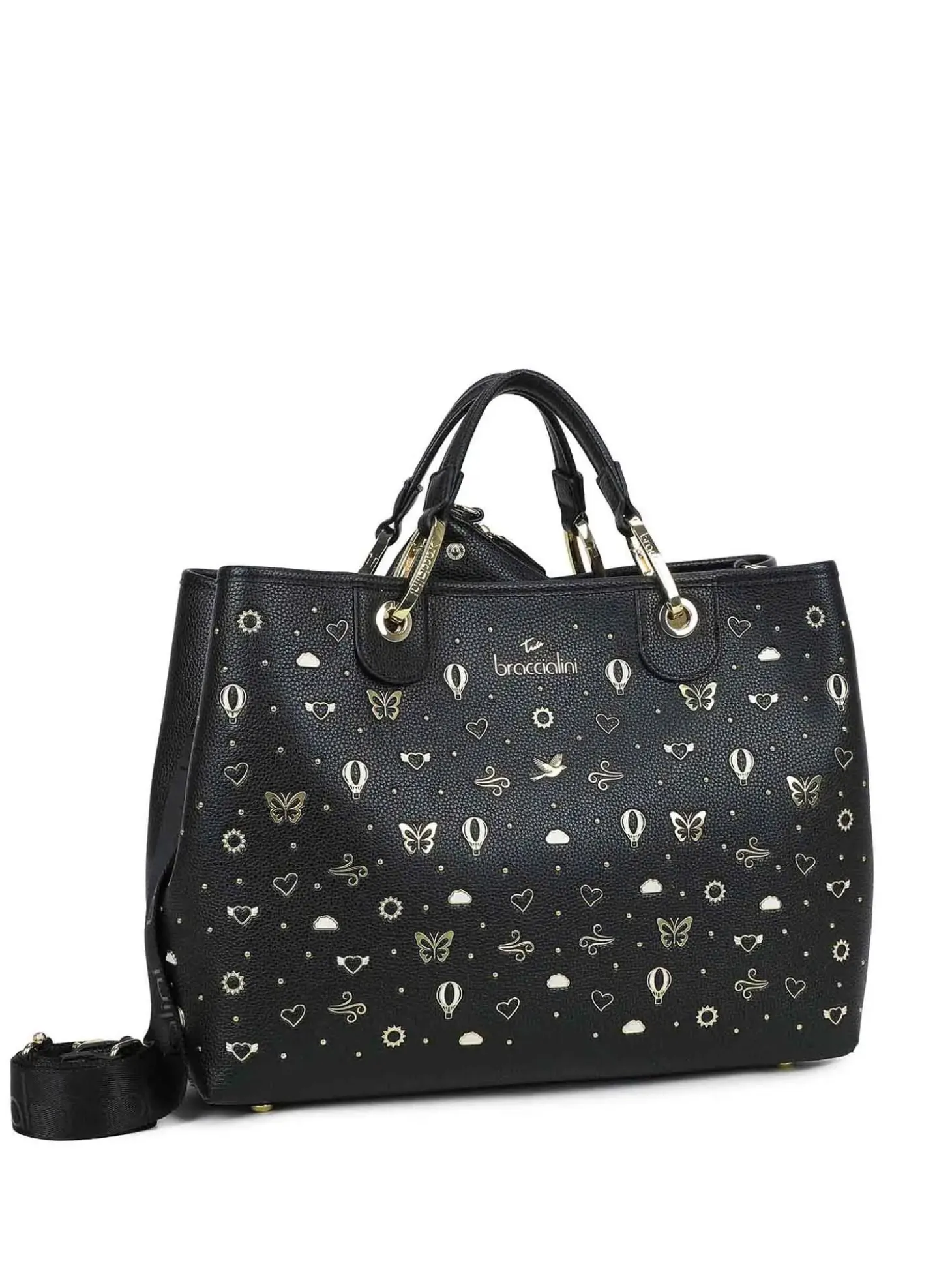 BORSA A MANO DONNA - BRACCIALINI NERO - B18880-YY