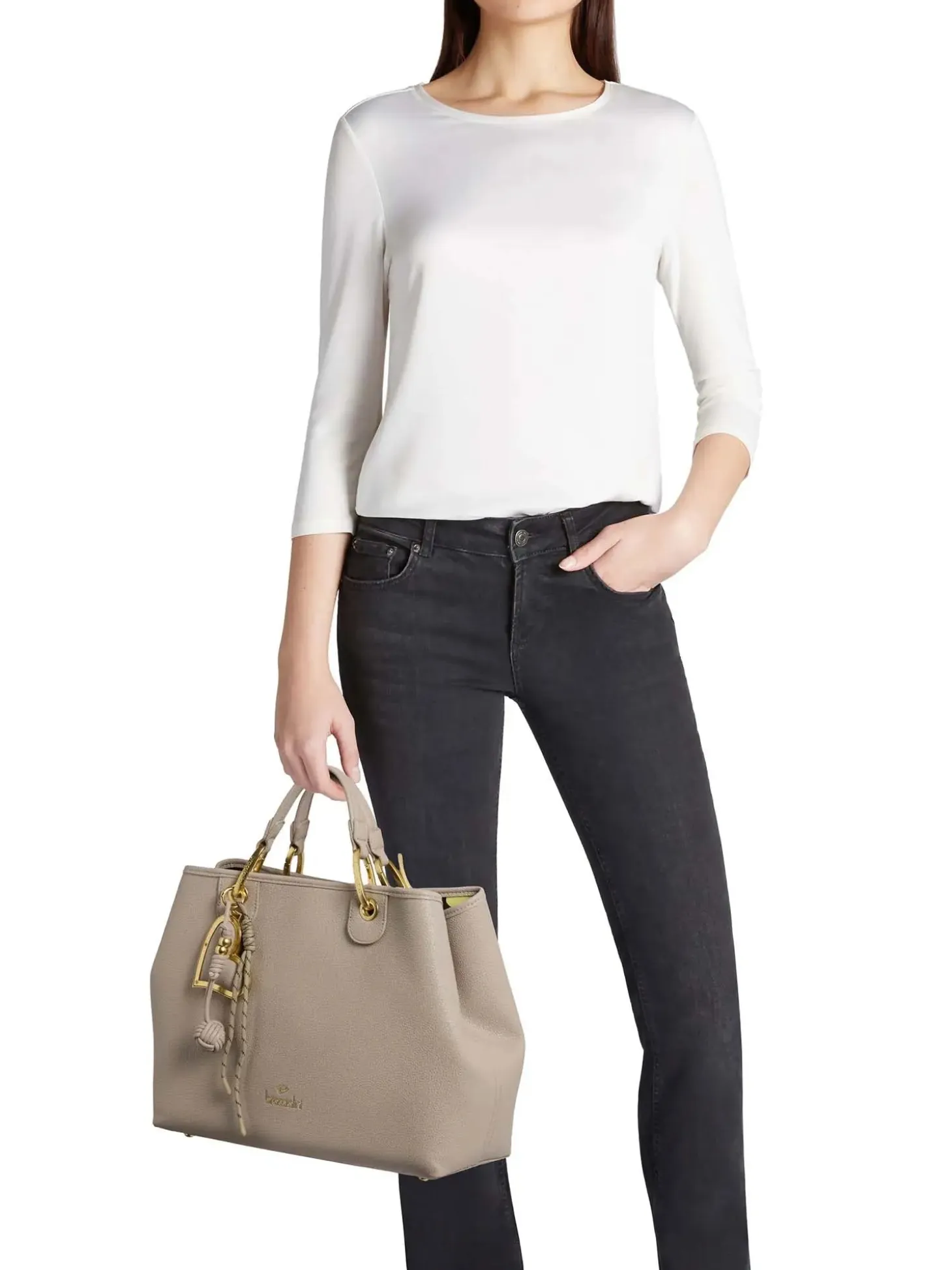BORSA A MANO DONNA - BRACCIALINI GRIGIO - B18840-YY