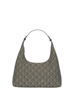 BORSA A MANO DONNA - CALVIN KLEIN BEIGE-NERO - LV04F3635G