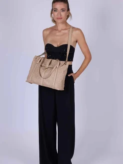 BORSA A MANO DONNA - GATTINONI ROMA BEIGE - BENTD8815WVP