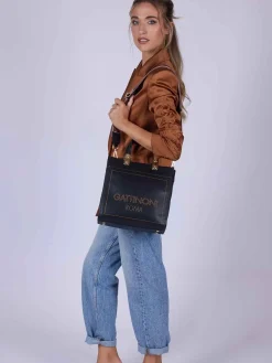 BORSA A MANO DONNA - GATTINONI ROMA NERO - BINIA8446WVP