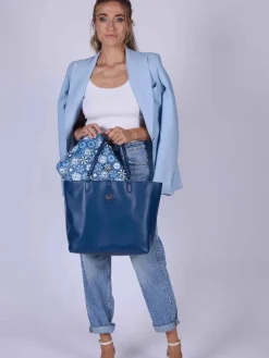 BORSA A MANO DONNA - GATTINONI ROMA BLU - BINTD8011WZT
