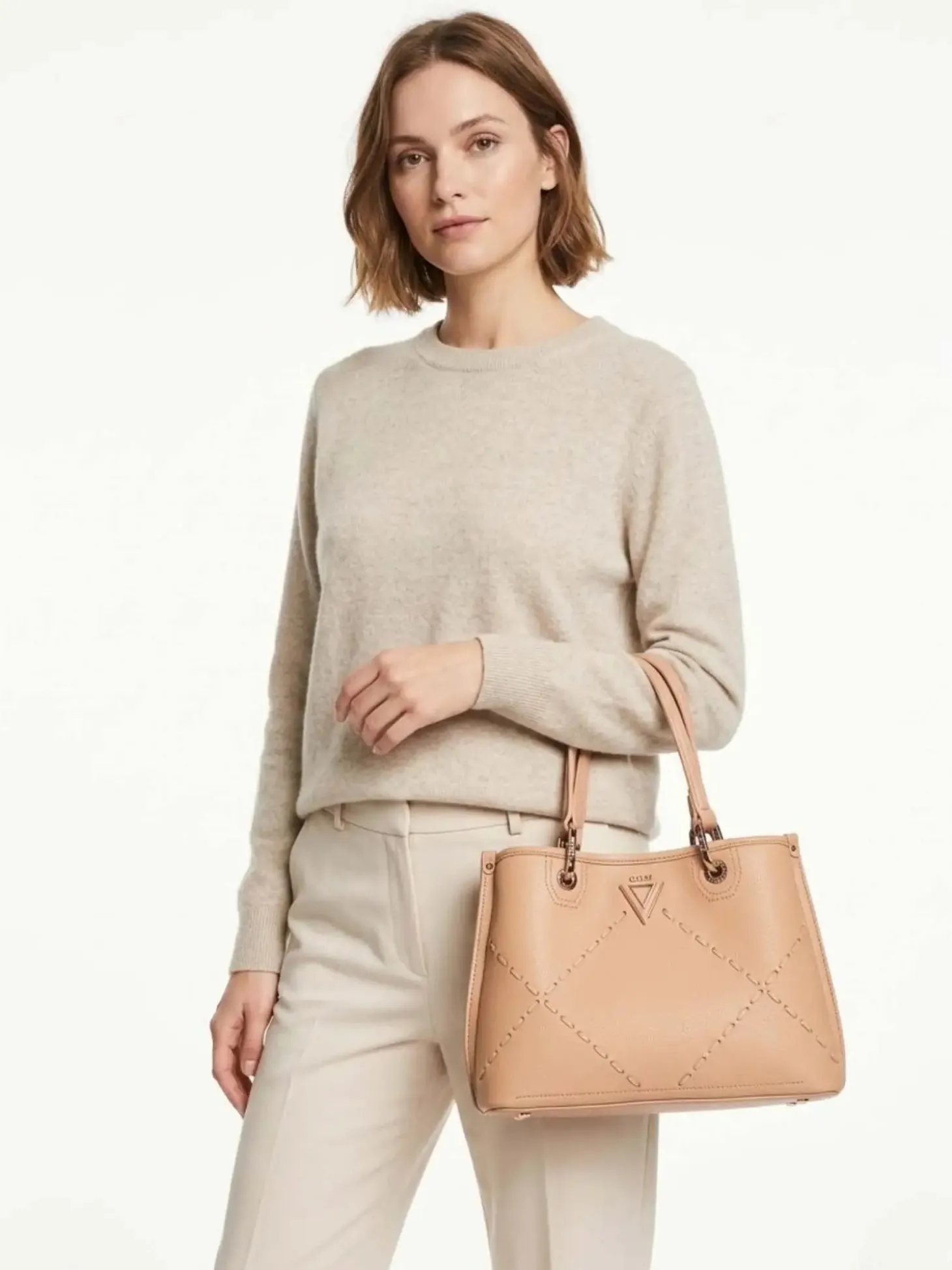 BORSA A MANO DONNA - GAUDI BEIGE - V6AE-12791