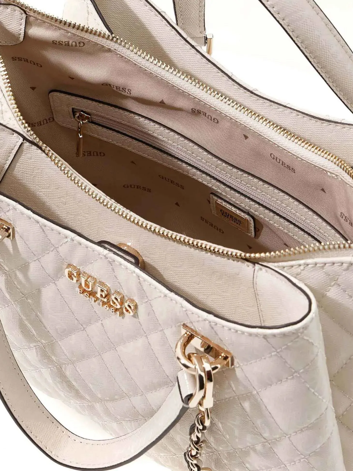BORSA A MANO DONNA - GUESS BIANCO - HWGG96 28060