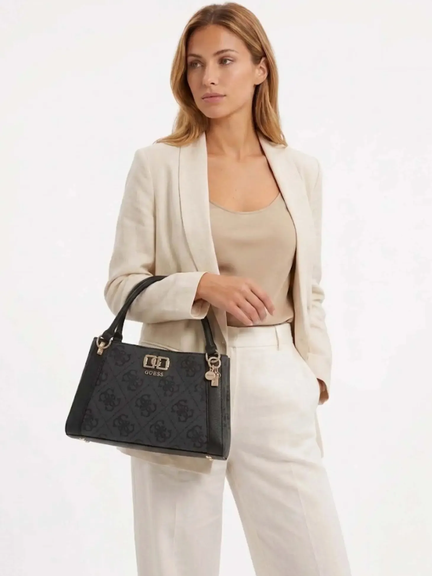 BORSA A MANO DONNA - GUESS CARBONE - HWOS99 01060