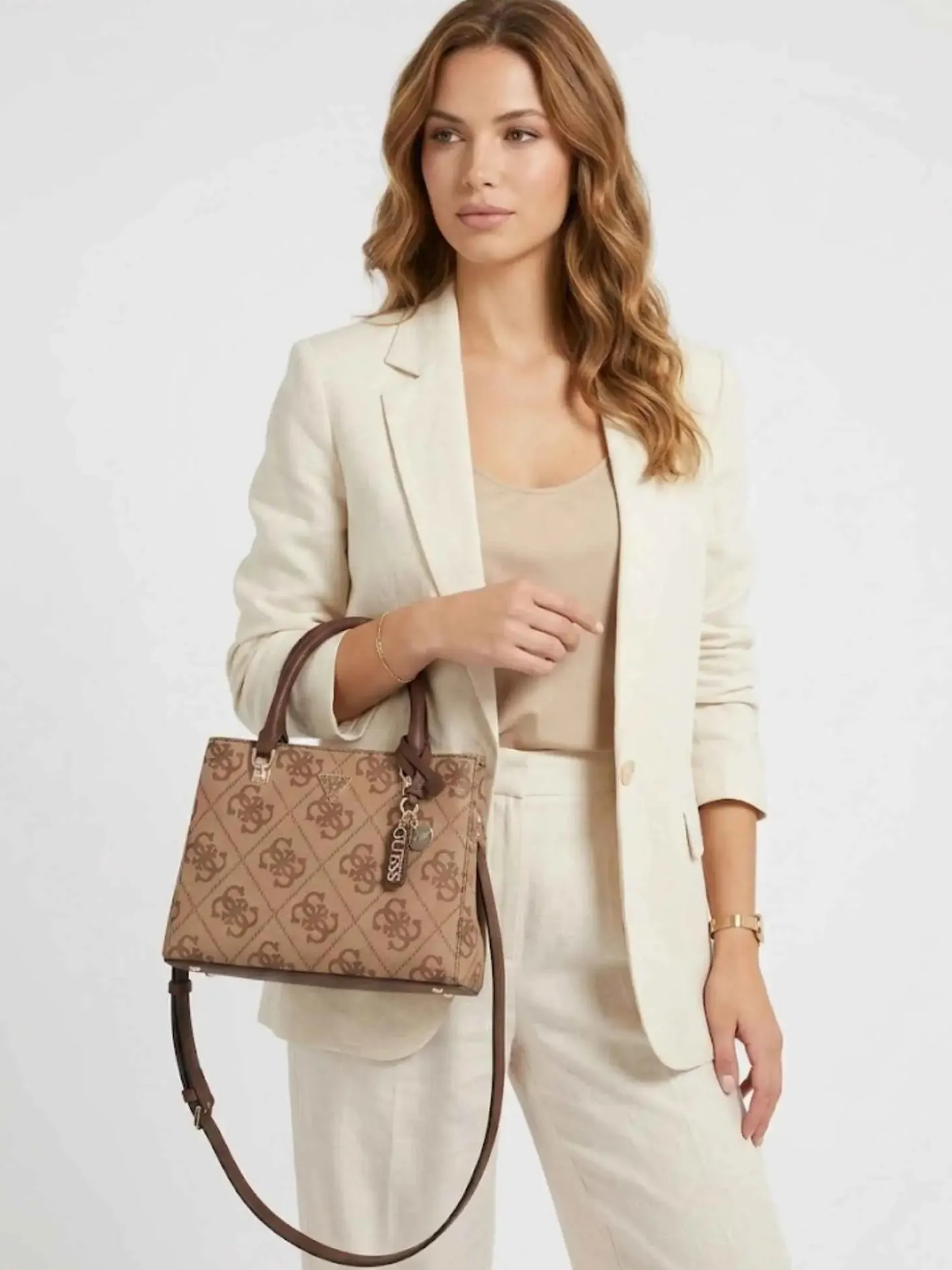 BORSA A MANO DONNA - GUESS MARRONE - HWSO96 72050