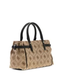 BORSA A MANO DONNA - GUESS MARRONE-NERO - HWJP22 31050