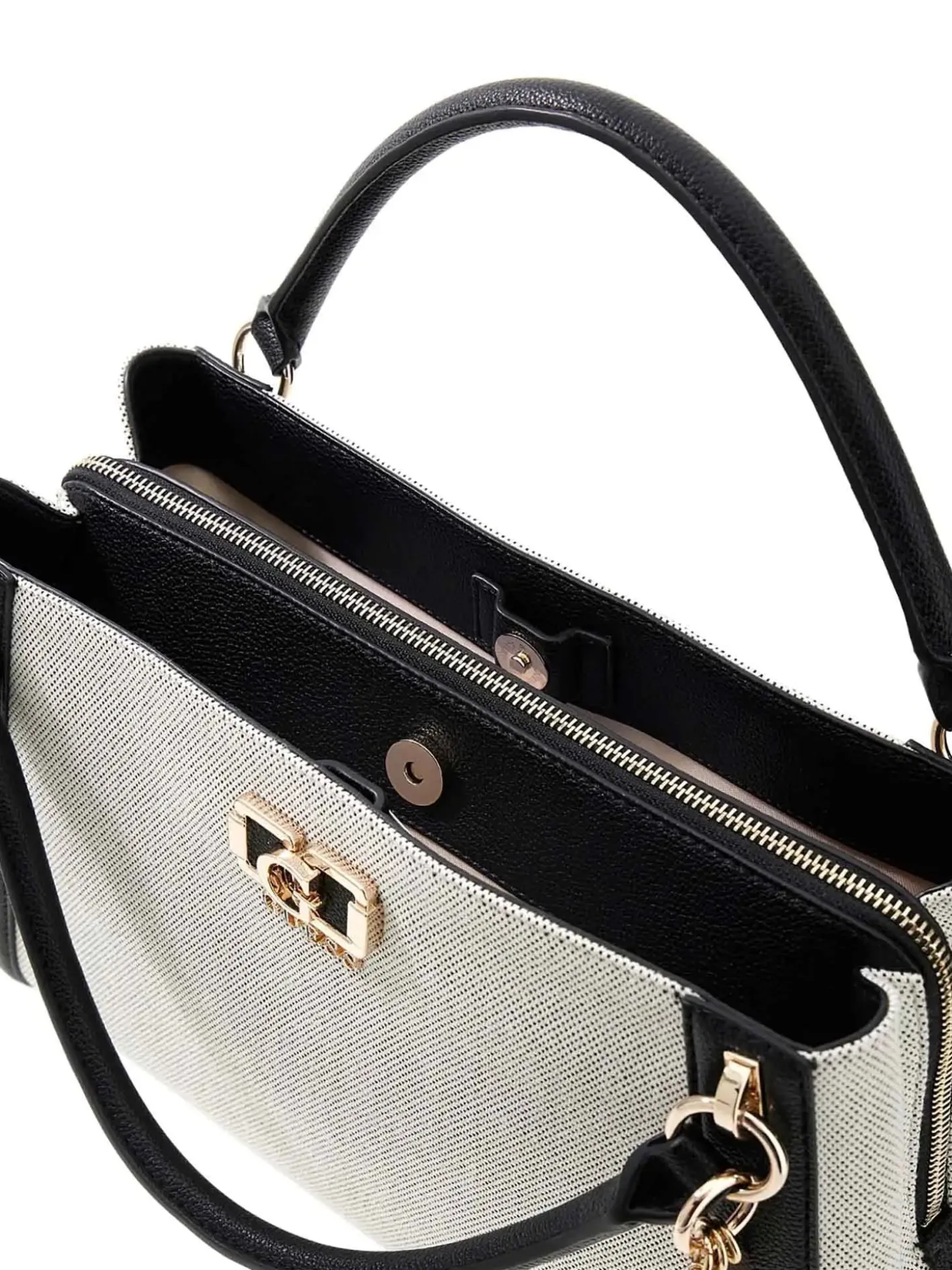 BORSA A MANO DONNA - GUESS NATURALE-NERO - HWAG97 19070