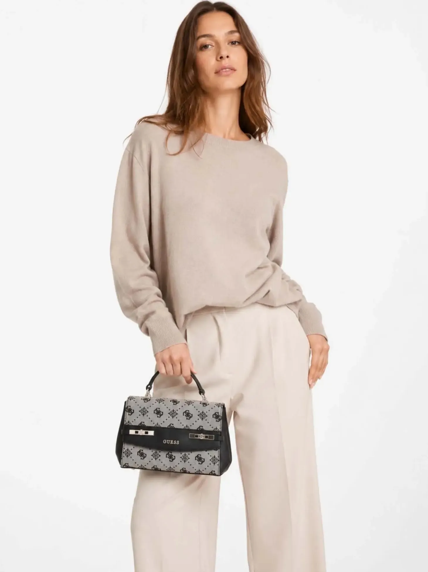 BORSA A MANO DONNA - GUESS NERO - HWJP99 02200