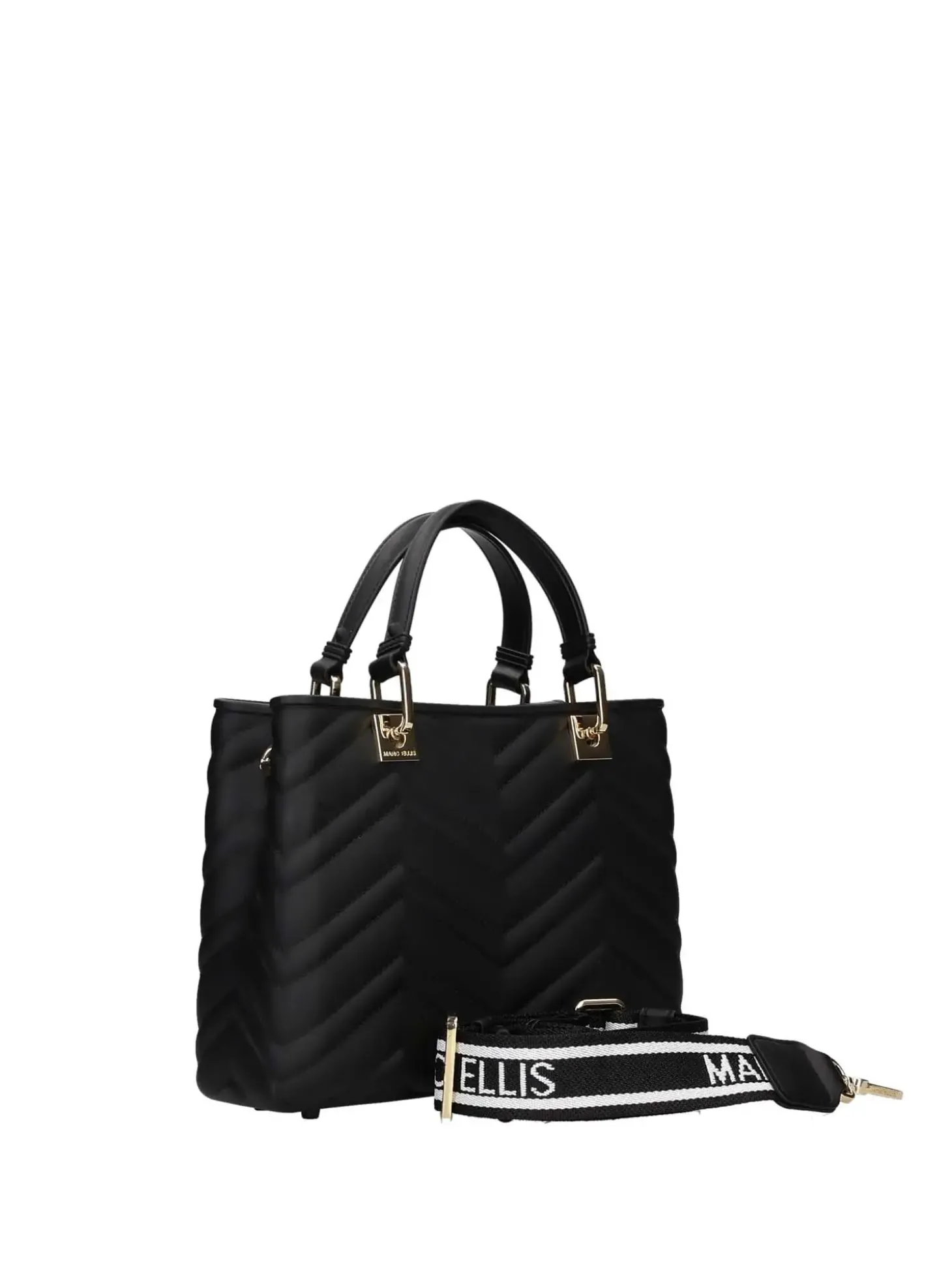 BORSA A MANO DONNA - MARC ELLIS NERO-ORO - KRISSY WAVE M.