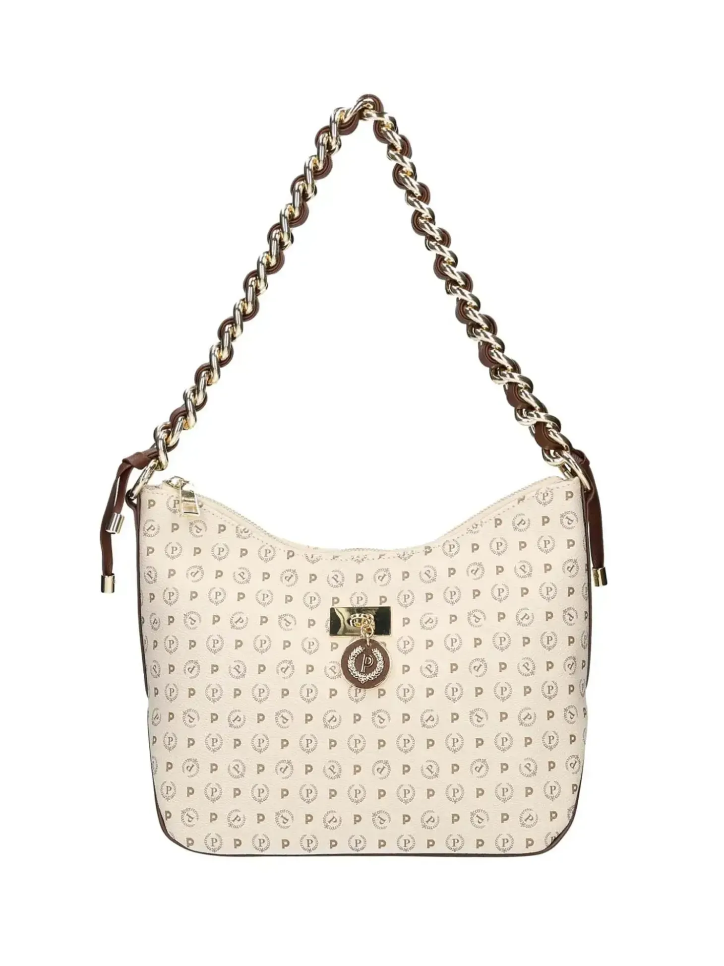 BORSA A MANO DONNA - POLLINI AVORIO-MARRONE - TE8517PP0HQ11