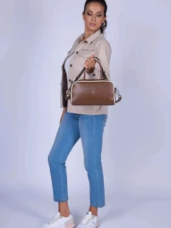 BORSA A MANO DONNA - US POLO ASSN. MARRONE - BEU0D9100WVP