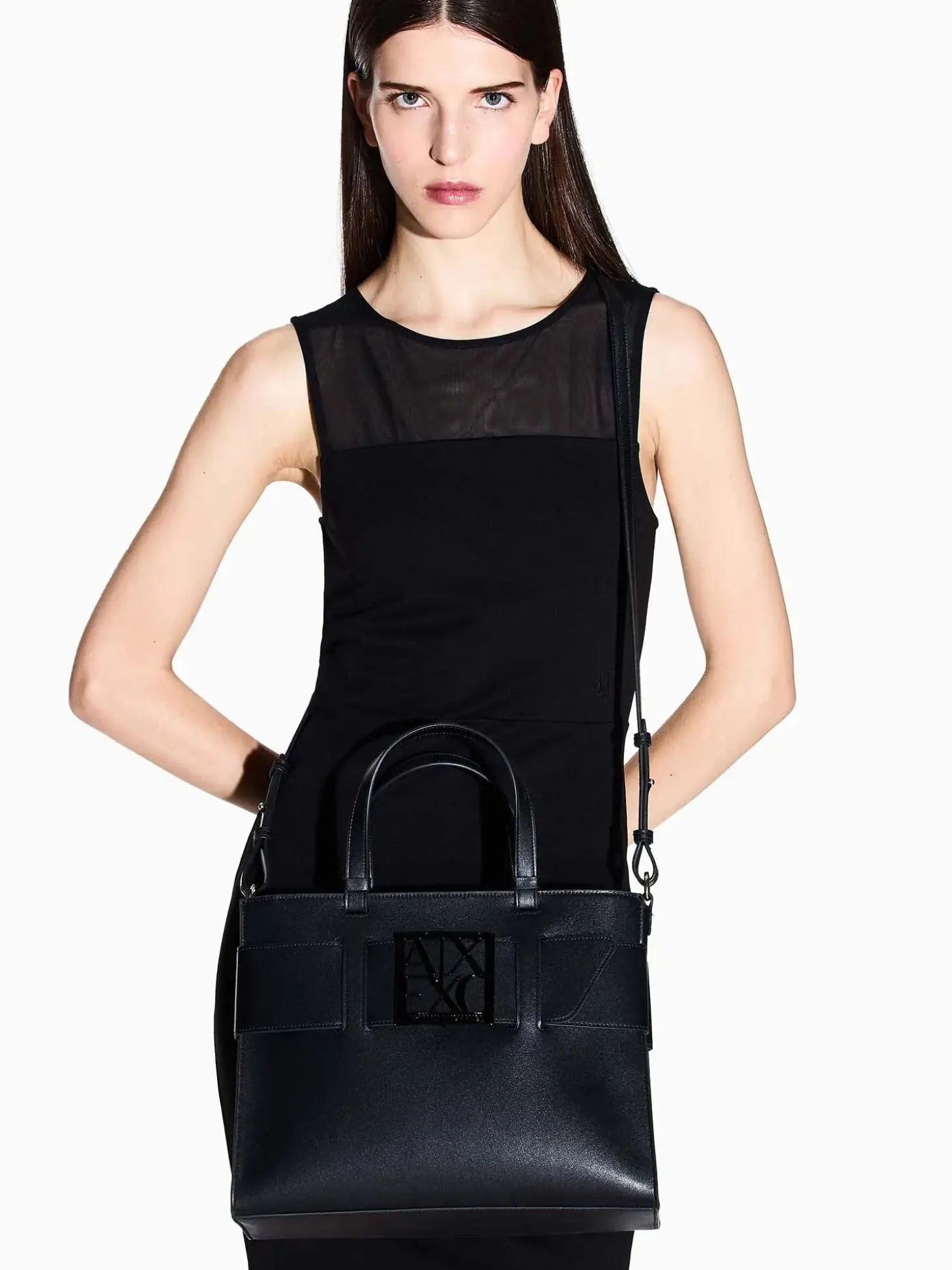 BORSA A SPALLA DONNA - ARMANI EXCHANGE NERO - 942689 0A874