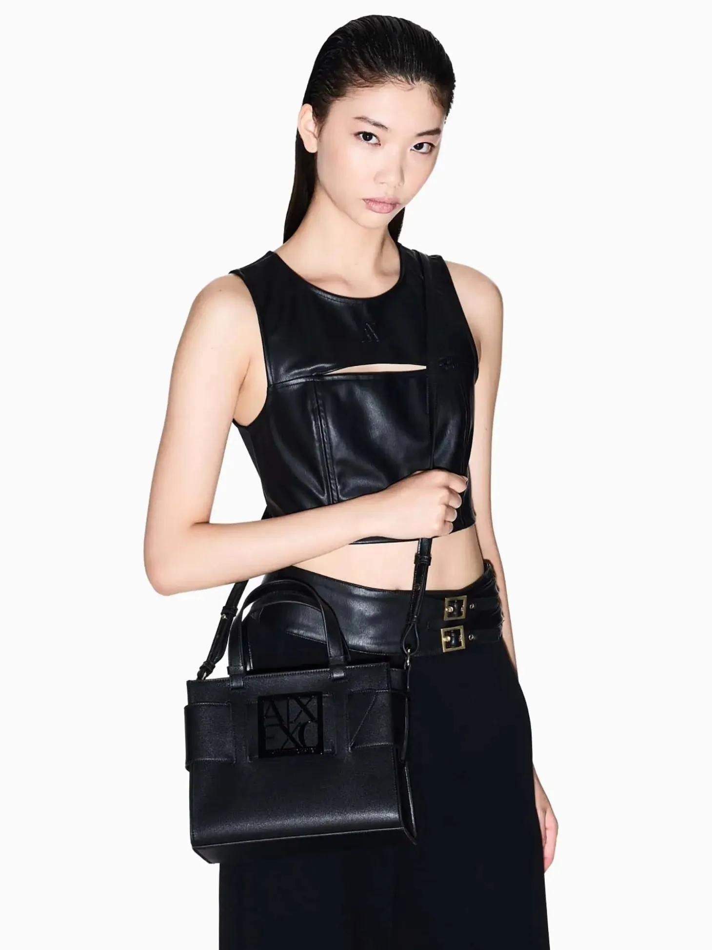 BORSA A SPALLA DONNA - ARMANI EXCHANGE NERO - 942690 0A874