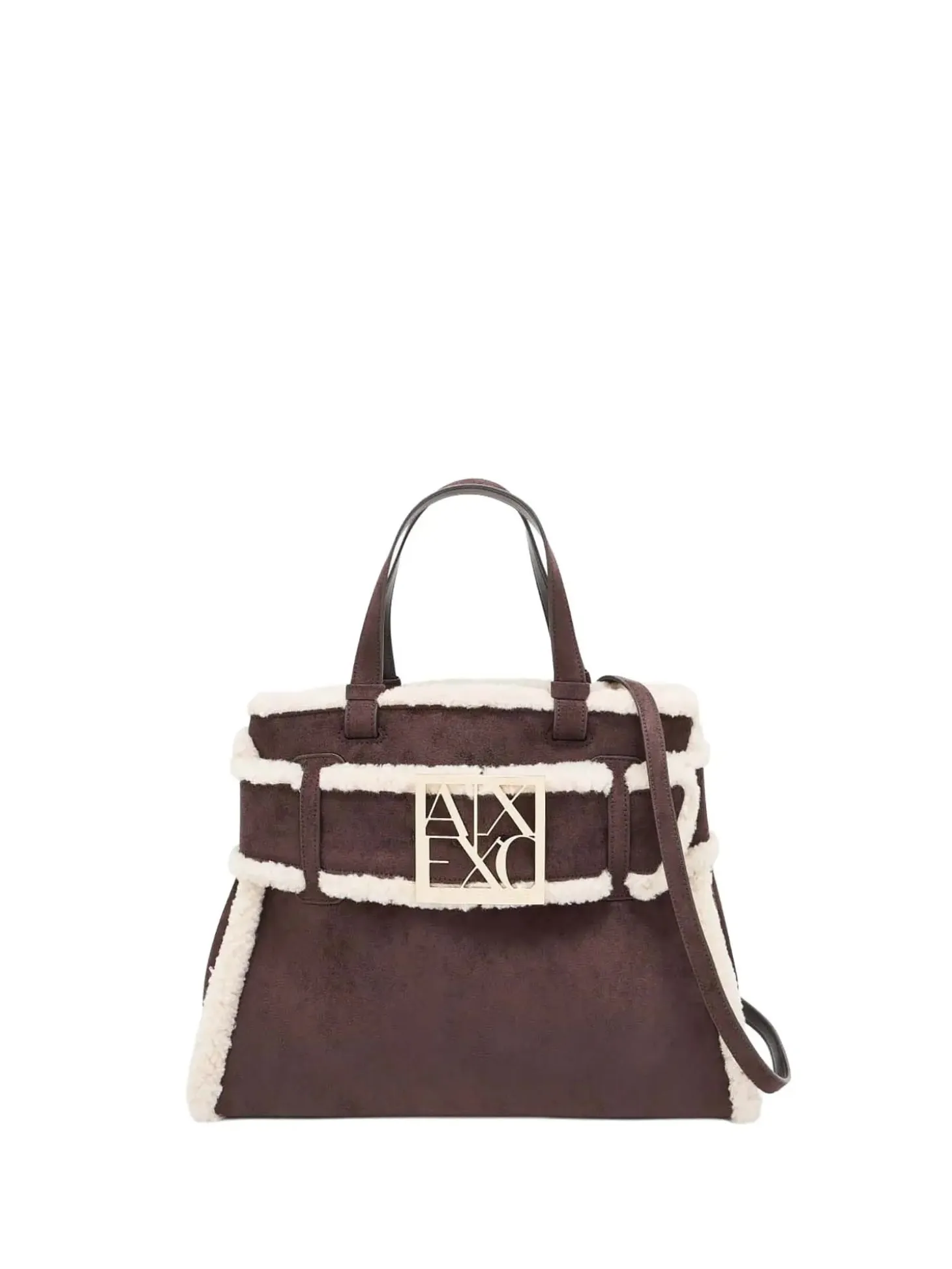 BORSA A SPALLA DONNA - ARMANI EXCHANGE BIANCO-MARRONE - XW000285 AF26995