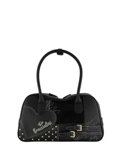 BORSA A SPALLA DONNA - BRACCIALINI NERO - B19204-YY