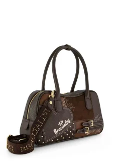 BORSA A SPALLA DONNA - BRACCIALINI MARRONE - B19204-YY