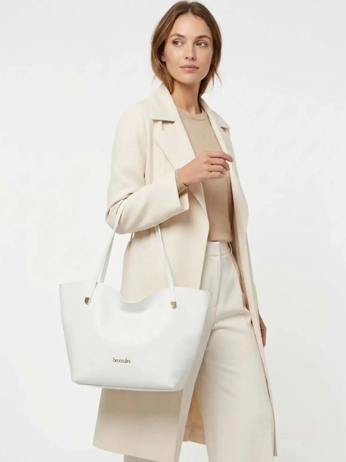 BORSA A SPALLA DONNA - BRACCIALINI BIANCO - B19031-PP