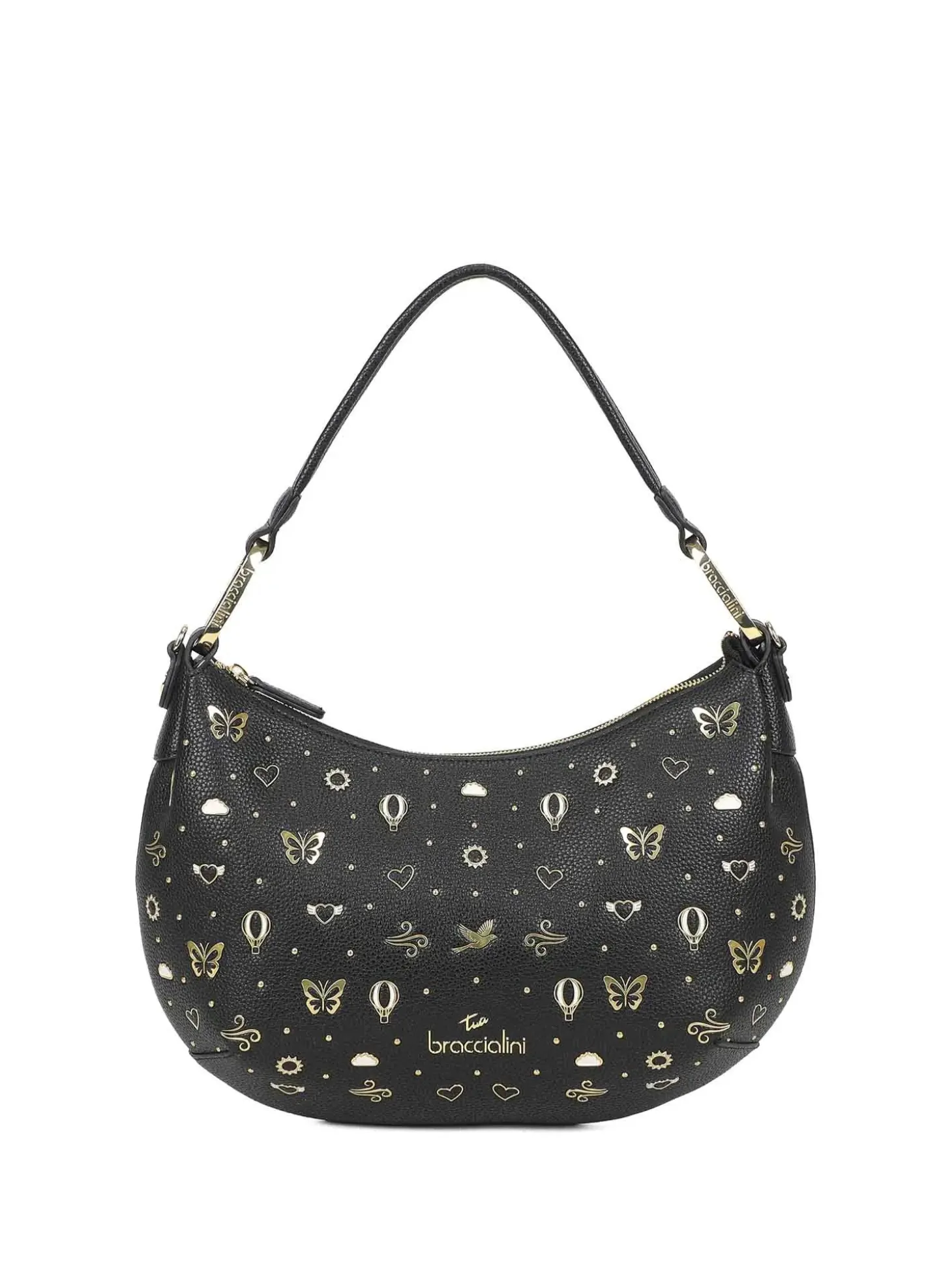BORSA A SPALLA DONNA - BRACCIALINI NERO - B18882-YY