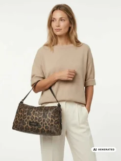 BORSA A SPALLA DONNA - CAFE NOIR LEOPARDO - C3NN1102