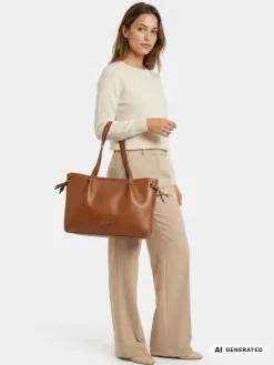 BORSA A SPALLA DONNA - CAFE NOIR CUOIO - C3BB1108