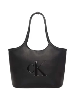 BORSA A SPALLA DONNA - CALVIN KLEIN NERO - LV04F3562G