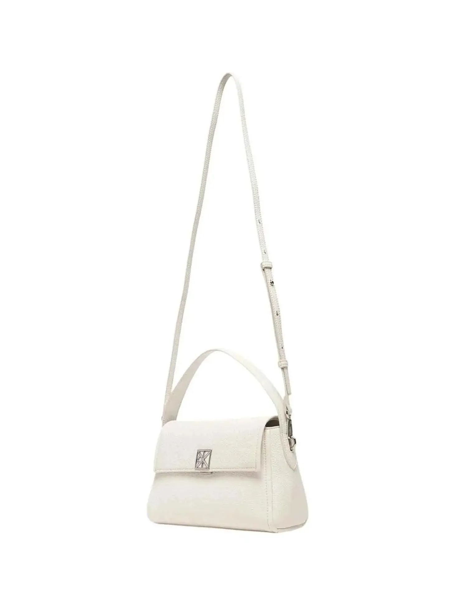 BORSA A SPALLA DONNA - CALVIN KLEIN BIANCO - LV04F3425G