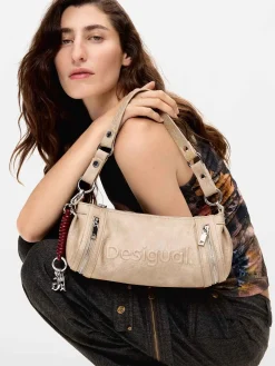 BORSA A SPALLA DONNA - DESIGUAL BEIGE - 26WAXPA1