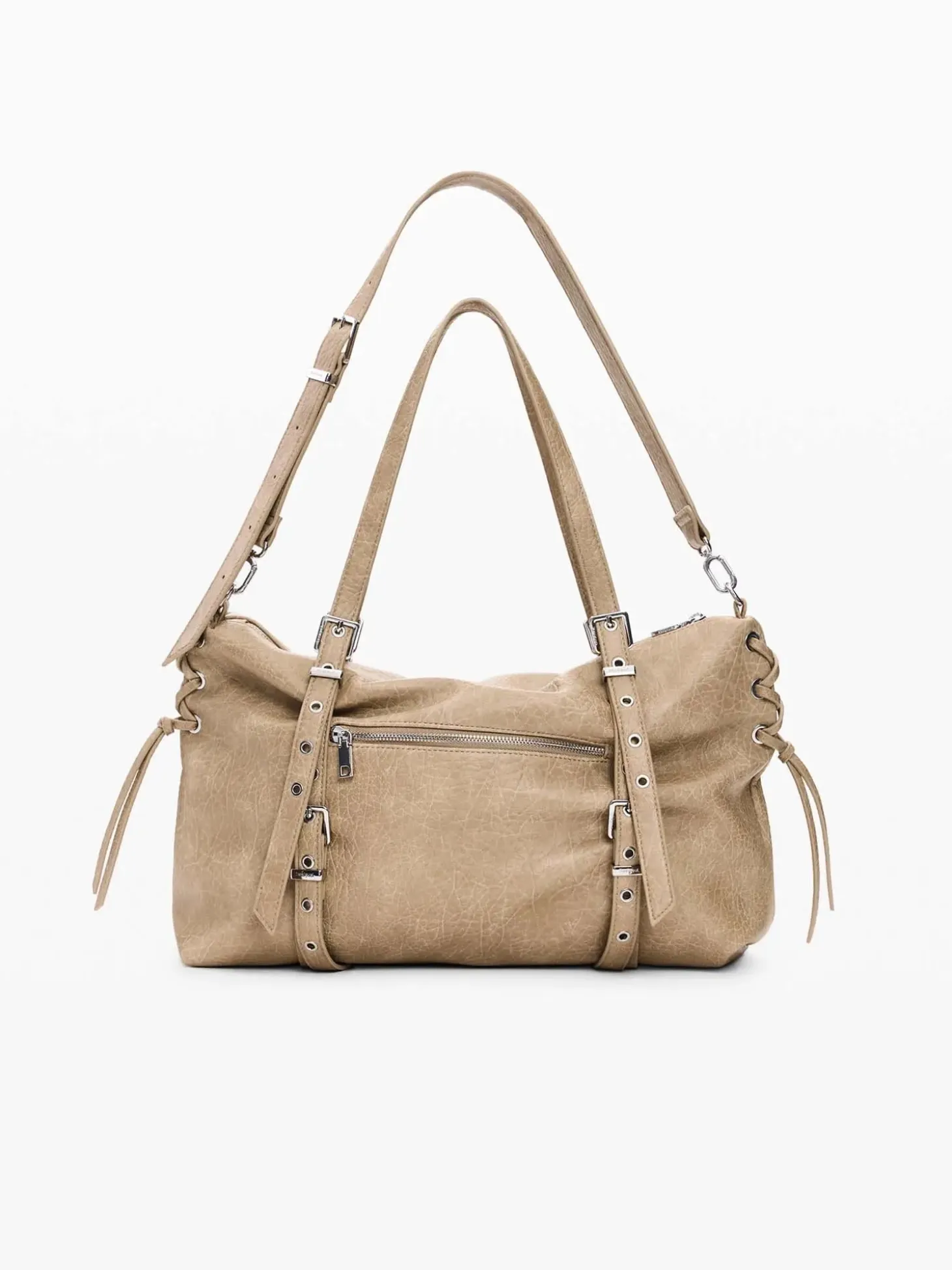 BORSA A SPALLA DONNA - DESIGUAL BEIGE - 26WAXP49
