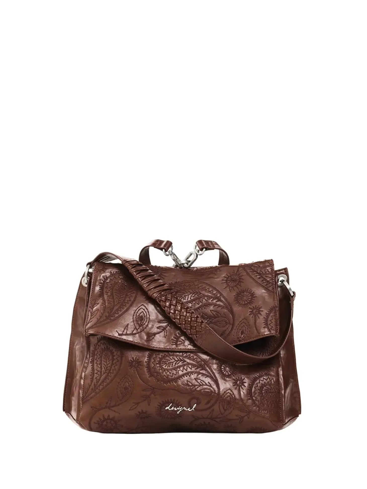 BORSA A SPALLA DONNA - DESIGUAL MARRONE - 26WAKP29