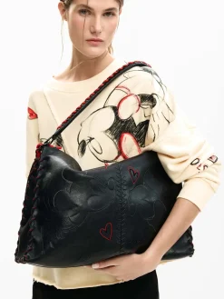BORSA A SPALLA DONNA - DESIGUAL NERO - 26SAXPBE