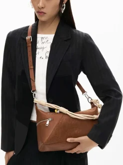 BORSA A SPALLA DONNA - DESIGUAL MARRONE - 26SAXPB6