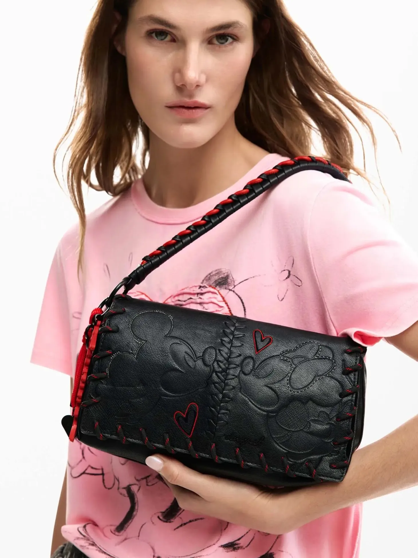BORSA A SPALLA DONNA - DESIGUAL NERO - 26SAXP85