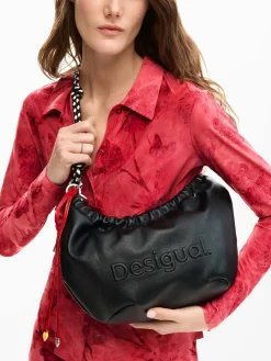 BORSA A SPALLA DONNA - DESIGUAL NERO - 26SAXP51
