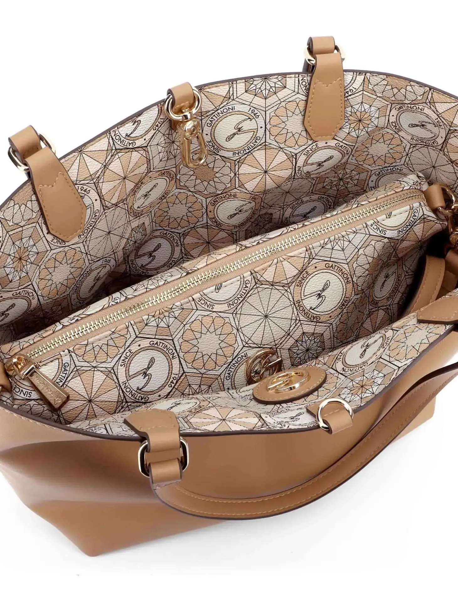 BORSA A SPALLA DONNA - GATTINONI ROMA GIALLO - BINTD8156WZT