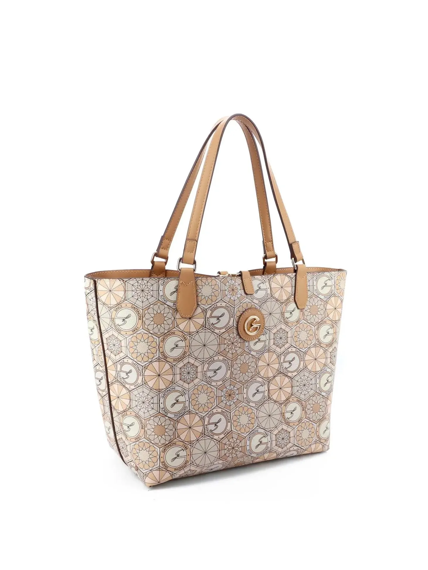 BORSA A SPALLA DONNA - GATTINONI ROMA GIALLO - BINTD8156WZT