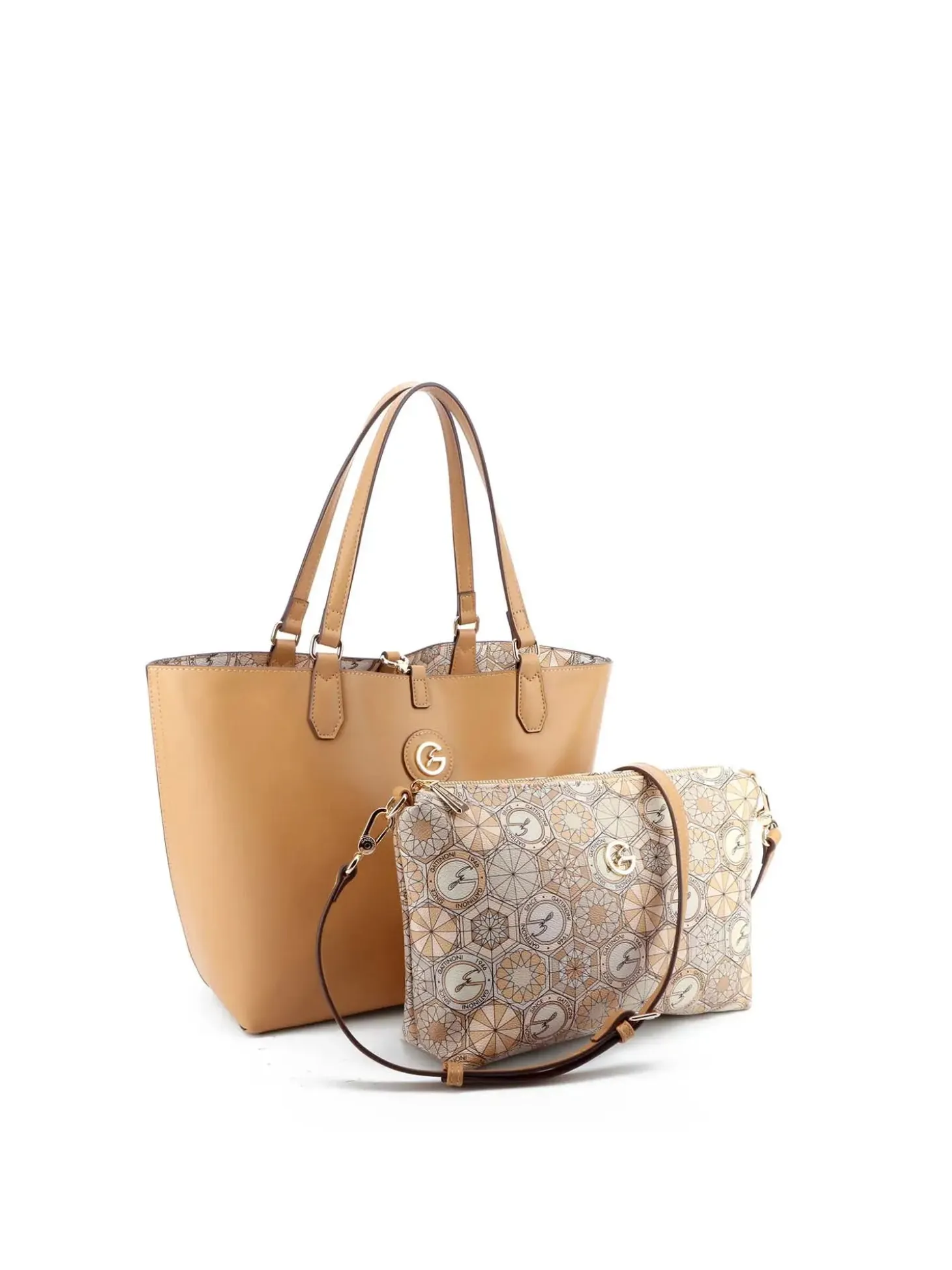 BORSA A SPALLA DONNA - GATTINONI ROMA GIALLO - BINTD8156WZT
