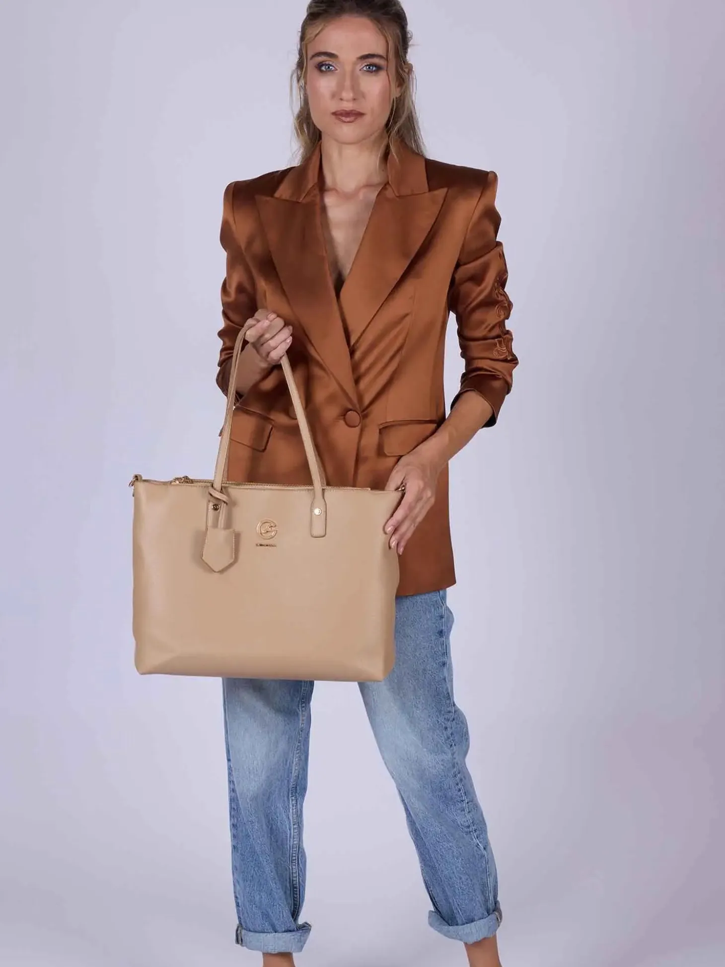 BORSA A SPALLA DONNA - GATTINONI ROMA NATURALE - BENDN8787WVP