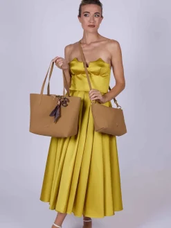 BORSA A SPALLA DONNA - GATTINONI ROMA TAN - BEN268809WPJ