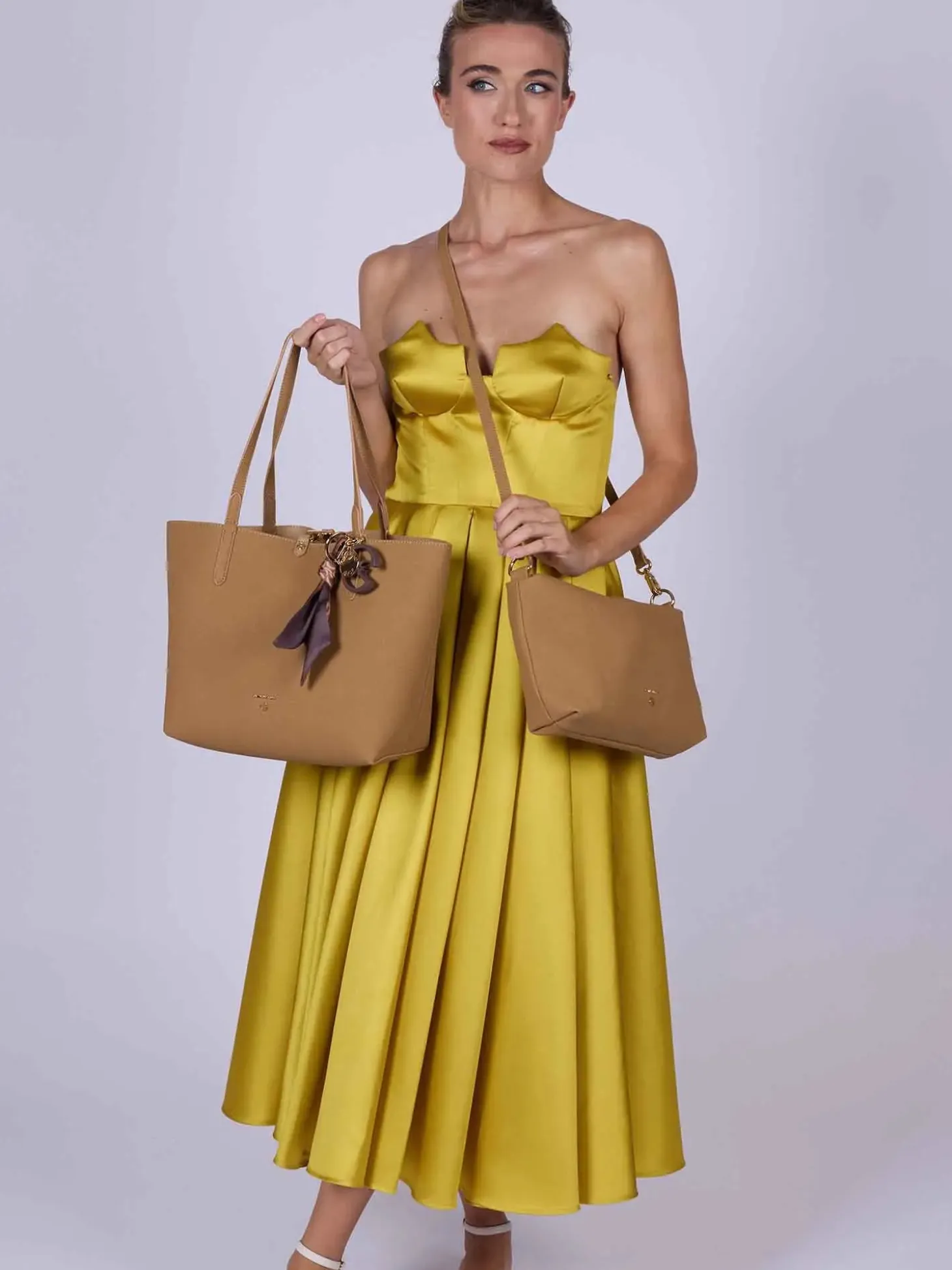 BORSA A SPALLA DONNA - GATTINONI ROMA TAN - BEN268809WPJ
